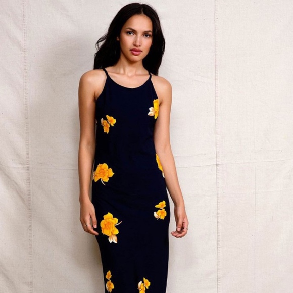 Urban Renewal Dresses & Skirts - 🌟HP🌟 Urban Outfitters Navy Floral Maxi Dress